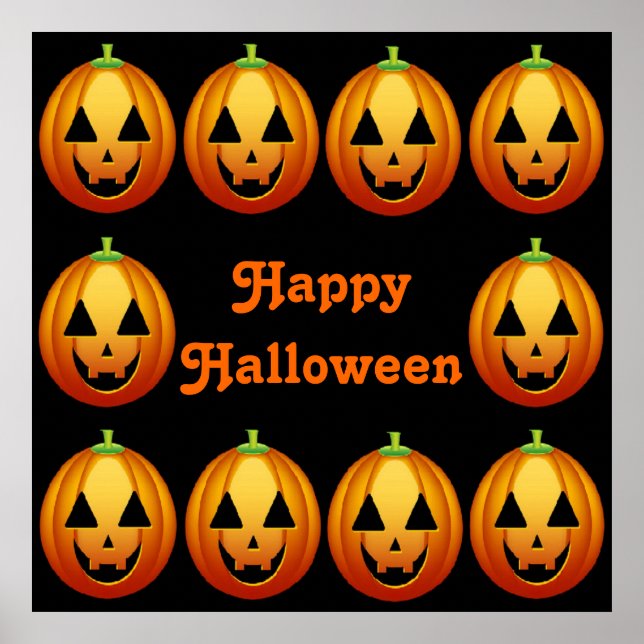 Póster Poster Happy Halloween Pumpkins (Frente)