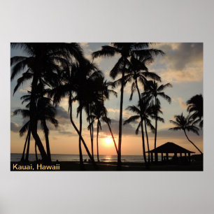 Póster Poster - Hawaii Beach Sunset