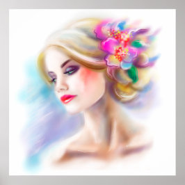 Póster poster hermosa mujer retrato moda