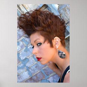 Póster Poster hermoso del pelo corto