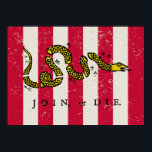 Póster Poster Hijos de Libertad<br><div class="desc">Únete, o muere, el personalizado político de Benjamin Franklin, publicado en su Boletín de Pensilvania el 9 de mayo de 1754. Es la primera representación pictórica conocida de la unión colonial producida por un colonizador británico en Estados Unidos. El original era en realidad un corte de madera que mostraba una...</div>