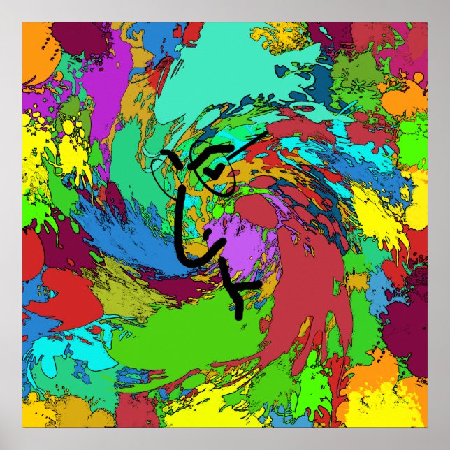 Póster Poster hippie psicodélico (Frente)