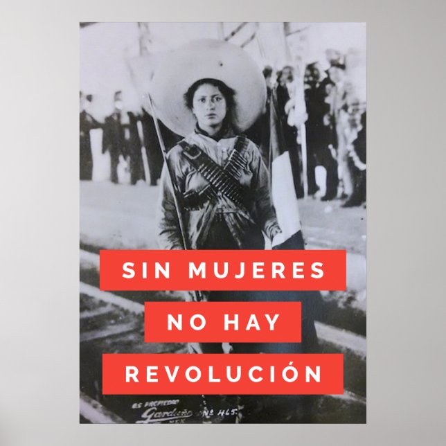 Póster Poster histórico de una mujer revolucionaria zapat (Frente)