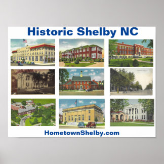 Póster Poster Histórico Shelby NC