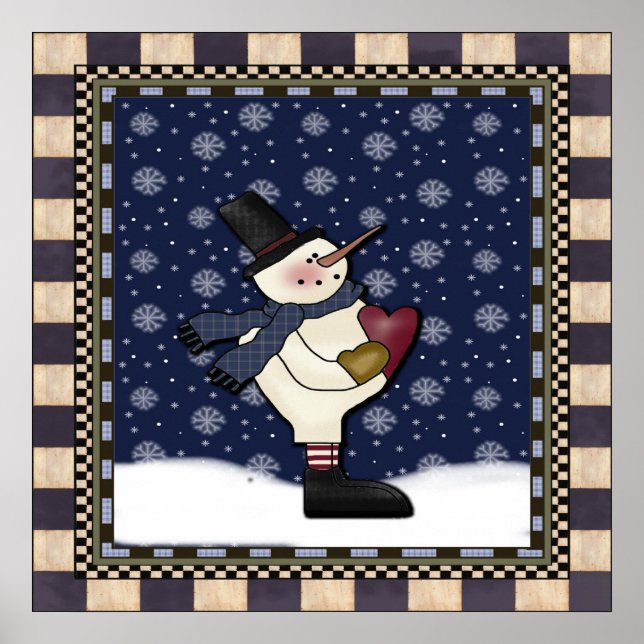 Póster Poster - Hombre de Nieve de Gran Corazón (Frente)