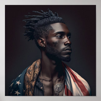 Póster poster "Hombres de América Negra"