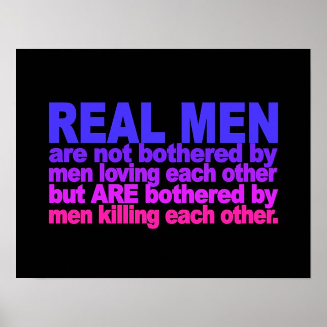 Póster Poster Hombres Reales (Frente)