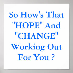 Póster poster  "HOPE" And "CHANGE"