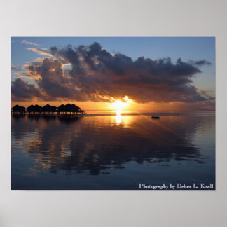 Póster Poster Huahine Sunset