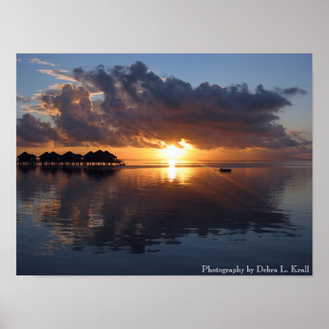 Póster Poster Huahine Sunset (Frente)