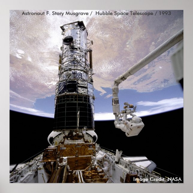 Póster Poster / Hubble / Endeavor / Astronauta Musgrave (Frente)
