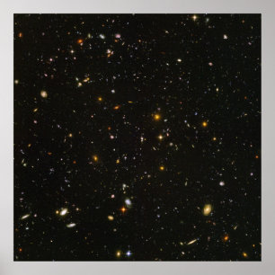 Póster poster HUDF Hubble Ultra Deep Field de 40"x40" (má