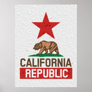 Póster Poster húmedo de California Republic