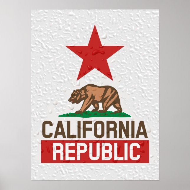Póster Poster húmedo de California Republic (Frente)