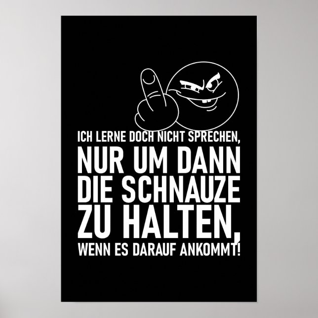 PÓSTER POSTER ICH LERNE DOCH NICHT SPRECHEN (Frente)