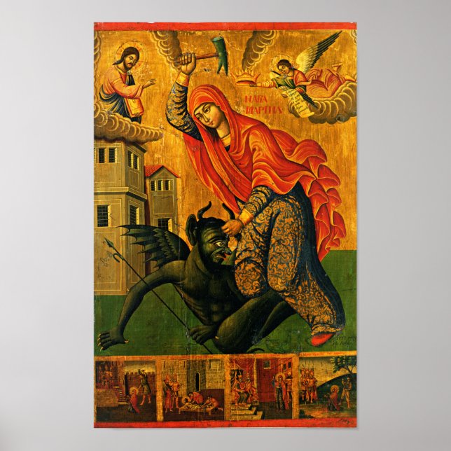Póster Poster ícono de St. Marina (Margaret) (Frente)