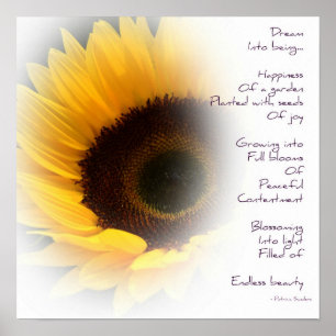 Póster Poster ideal del poema del girasol