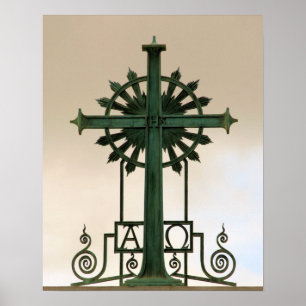 Póster Poster IHS Alpha Omega Cross 16x20