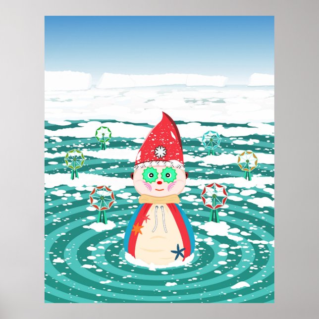 Póster Poster ilustracion de Navidades tardíos (Frente)