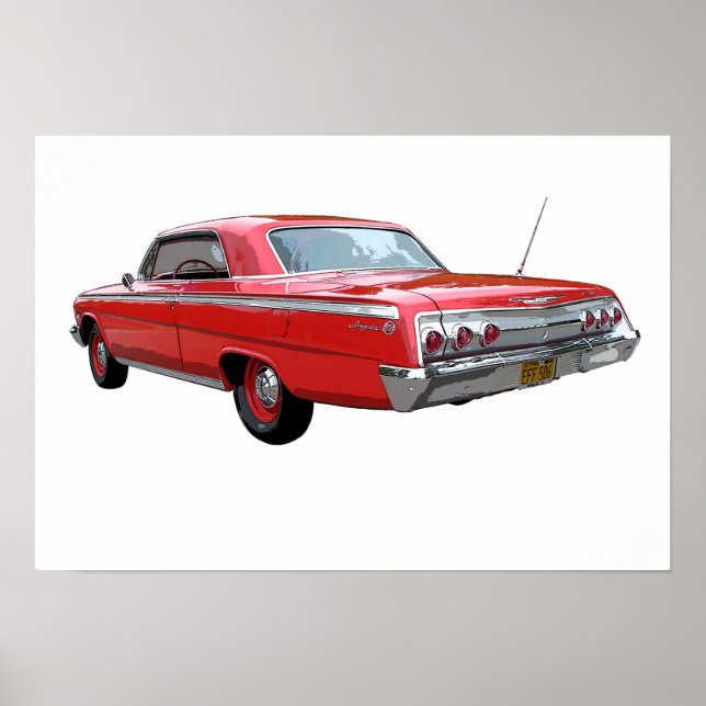 Póster Poster Impala SS Rojo '62 (Frente)