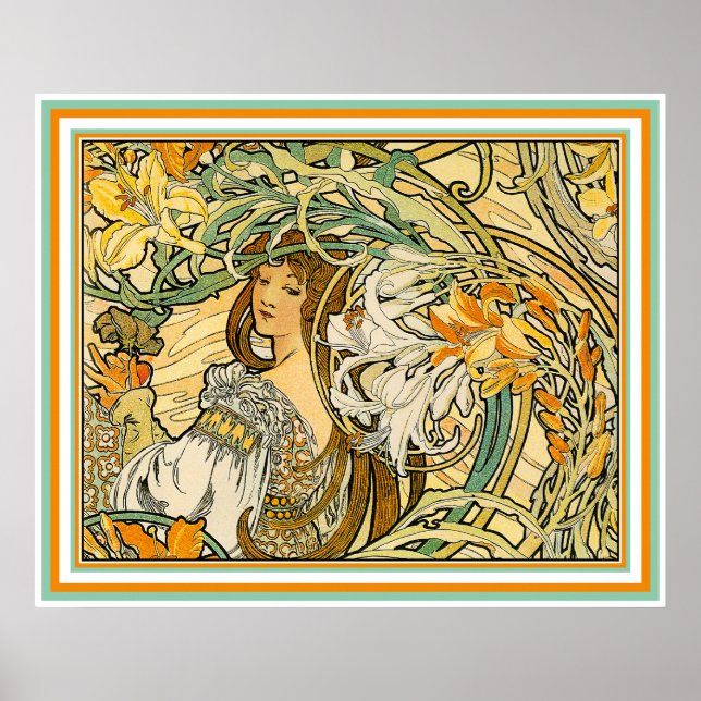 Póster Poster/Imprenta: Art Nouveau - Idioma de las flore (Frente)