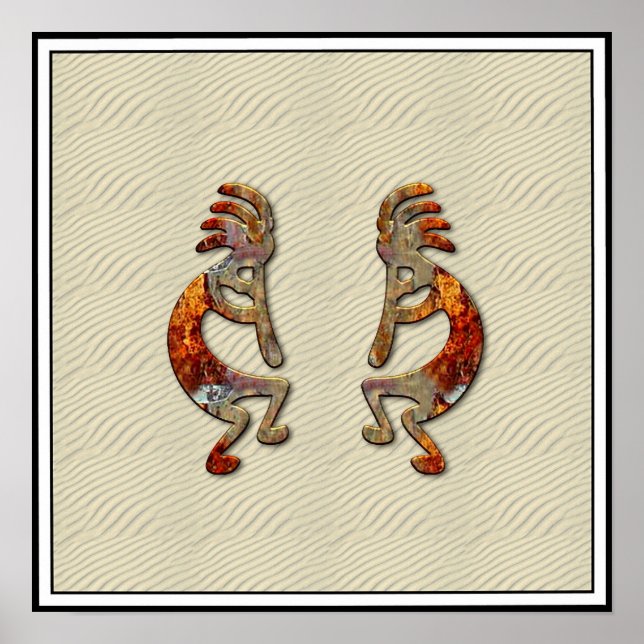 Póster poster/ imprenta "Flauta de Kokopelli" (Frente)