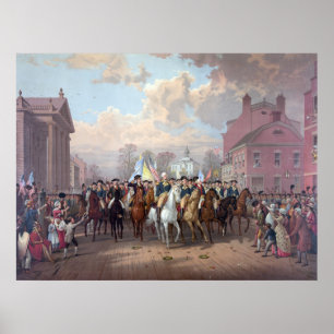 Póster poster/imprenta "George Washington en Nueva York"