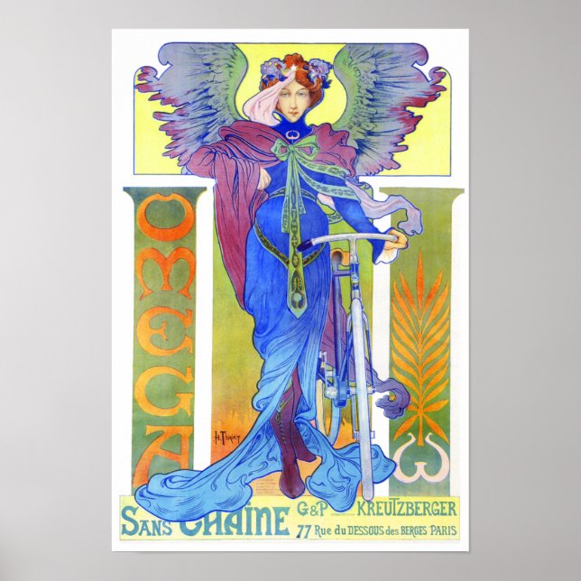 Póster Poster/Impresión: Anuncio de bicicleta de época -  (Frente)