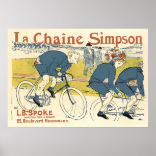 Póster Poster/Impresión: anuncio de la cadena de biciclet
