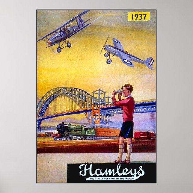 Póster Poster/Impresión: Aviones de juguetes de Hamley (Frente)