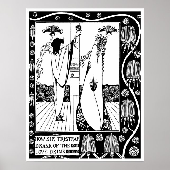 Póster Poster/Impresión: Beardsley - La bebida de amor (Frente)