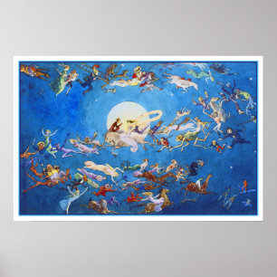 Póster Poster/impresión: "Danza alrededor de la luna" por