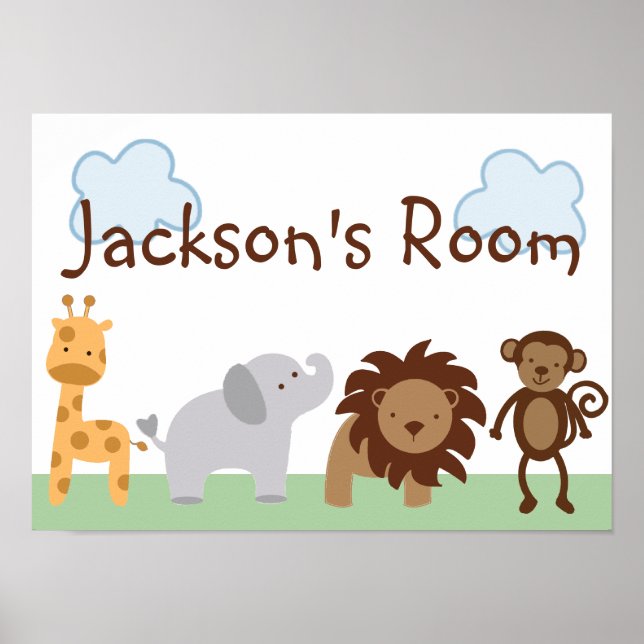 Póster Poster/impresión de animales de la jungla de Safar (Frente)