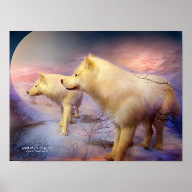 Póster Poster/Impresión De Espíritu Del Lobo Blanco (Frente)