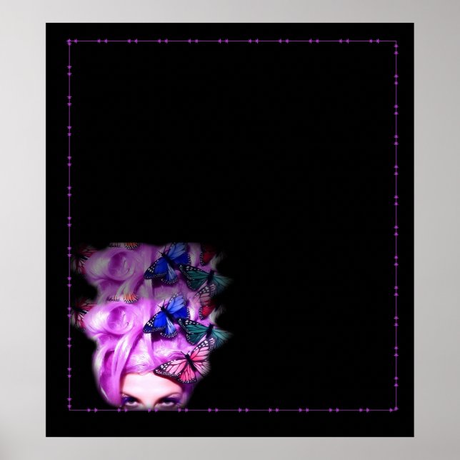 Póster Poster/impresión de la dama de mariposa del pelo p (Frente)
