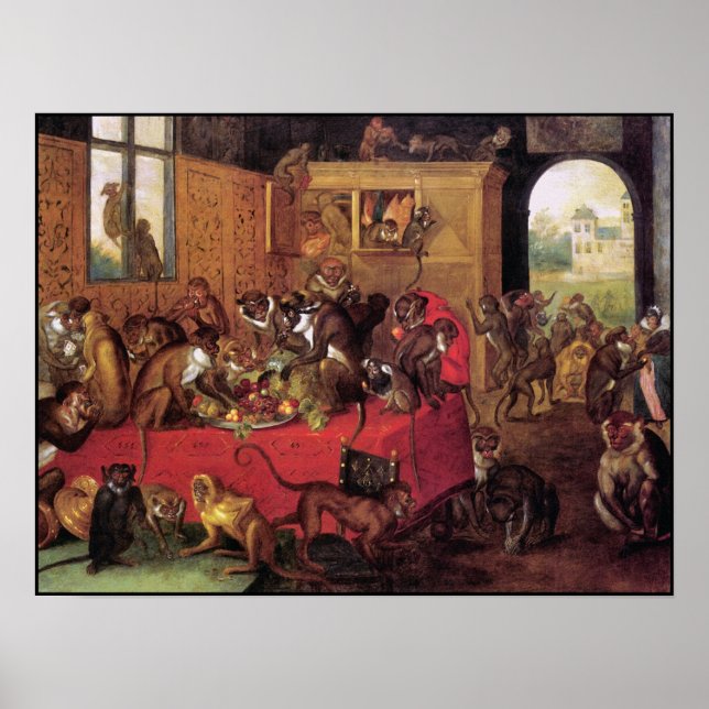 Póster Poster/impresión de la fiesta de los monos - Pintu (Frente)