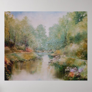 Póster Poster/impresión de la pintura del paseo del río