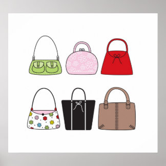 Póster Poster/impresión de seis pequeños bolsos