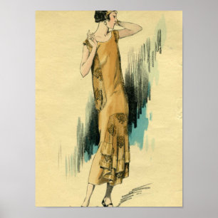 Póster Poster-Impresión del ilustracion de la moda de