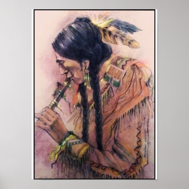 Póster Poster/impresión del jugador de flauta (Frente)