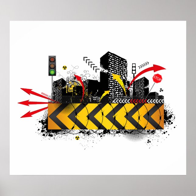 Póster Poster/Impresión: Grunge urbano (Frente)