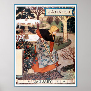 Póster Poster/impresión: Mes de enero - Janvier