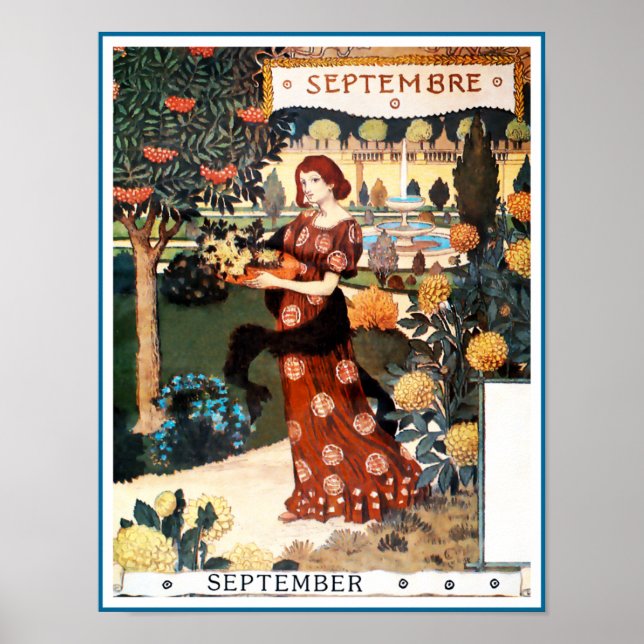 Póster Poster/Impresión: Mes de septiembre a septiembre (Frente)
