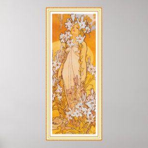 Póster Poster/impresión: Mucha - flores - lirio