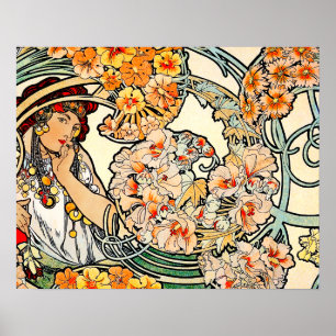 Póster Poster/Impresión: Mucha - Lenguaje de las flores I