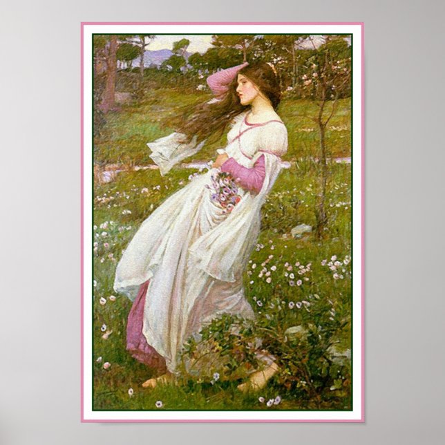 Póster Poster/Impresión: Windflowers - de John Waterhouse (Frente)