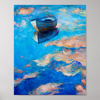 Póster Poster Impresionista De Reflexión De Barco De Esti