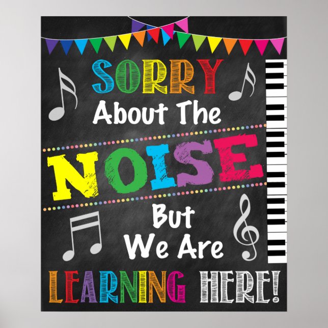 Póster Poster imprimible en aula de profesores de música (Frente)