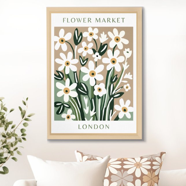 Póster Poster imprimible en el mercado de las flores (Floral Elegance Redefined: Explore our Exclusive Flower Market Prints & Printables)