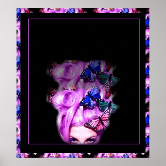 Póster Poster/Imprimir 8 de la dama de mariposa del pelo  (Frente)